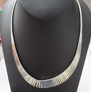 *Vintage Sterling Silver Italian Fan Choker